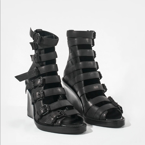 Ann Demeulemeester Shoes - Ann Demeulemeester wedge sandals/boots
